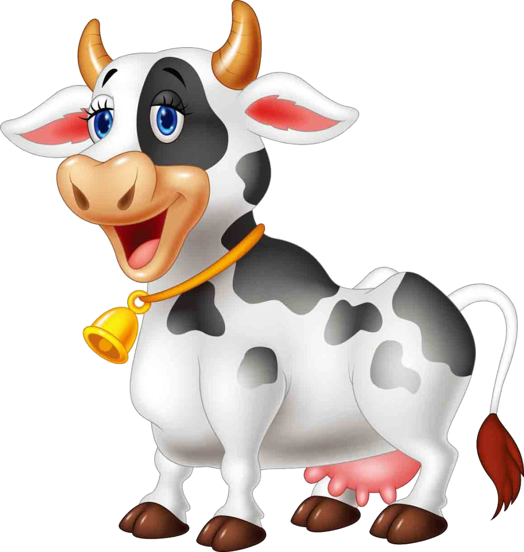 Happy Cartoon Cow Illustration