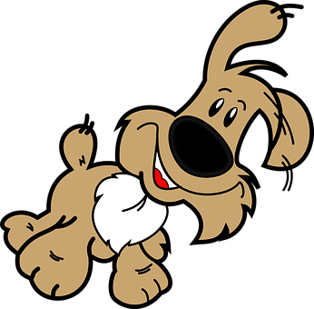 Happy Cartoon Dog Illustration