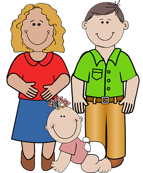 Happy Cartoon Family Illustration