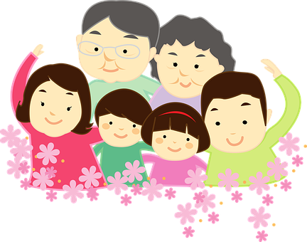 Happy Cartoon Family Illustration