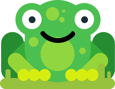 Happy Cartoon Frog