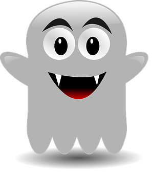 Happy Cartoon Ghost Graphic