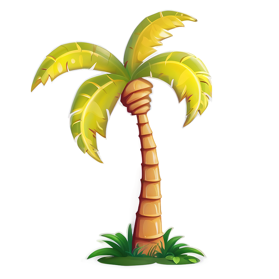 Happy Cartoon Palm Tree Png 94