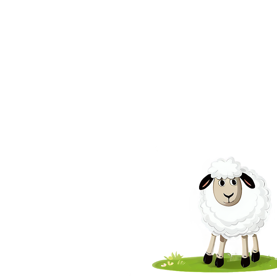 Happy Cartoon Sheep Png Usg5