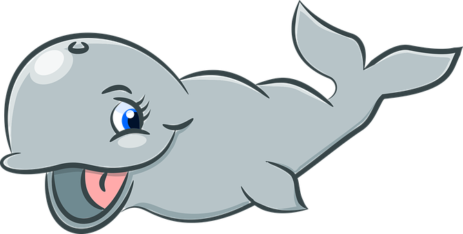 Happy Cartoon Whale