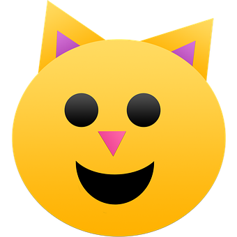 Happy Cat Emoji Graphic