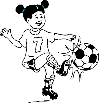 Happy Child Soccer Player Illustration