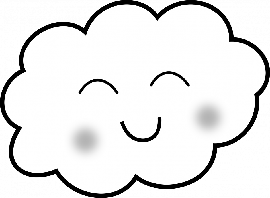 Happy Cloud Cartoon Character