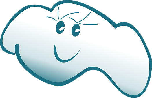 Happy Cloud Cartoon Character