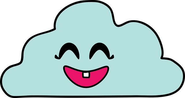 Happy Cloud Cartoon Graphic