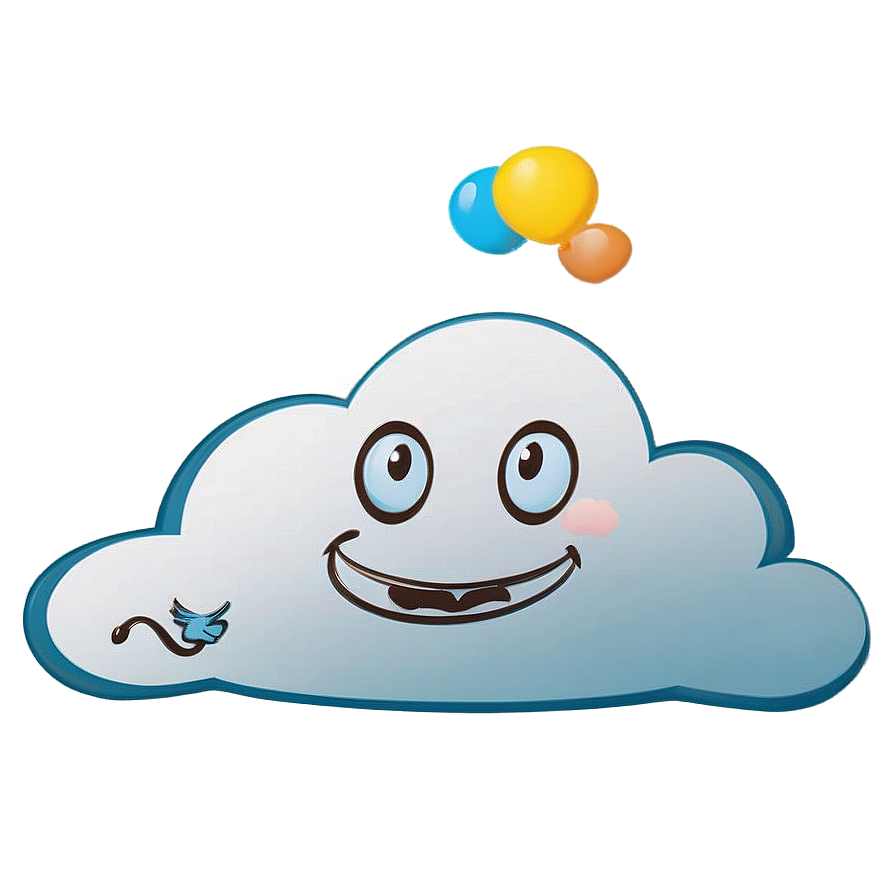 Happy Cloud Character Png 05062024