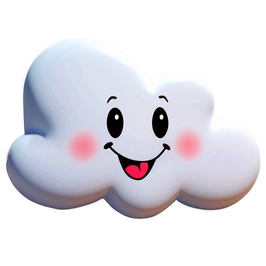 Happy Cloud Character Png 50