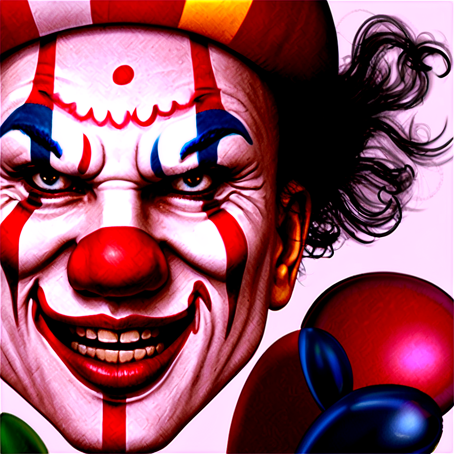 Happy Clown Face Artwork Png 06272024