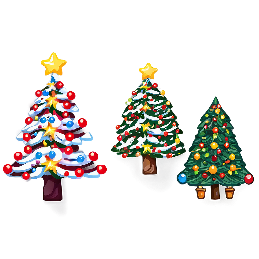 Happy Cute Christmas Tree Png 38