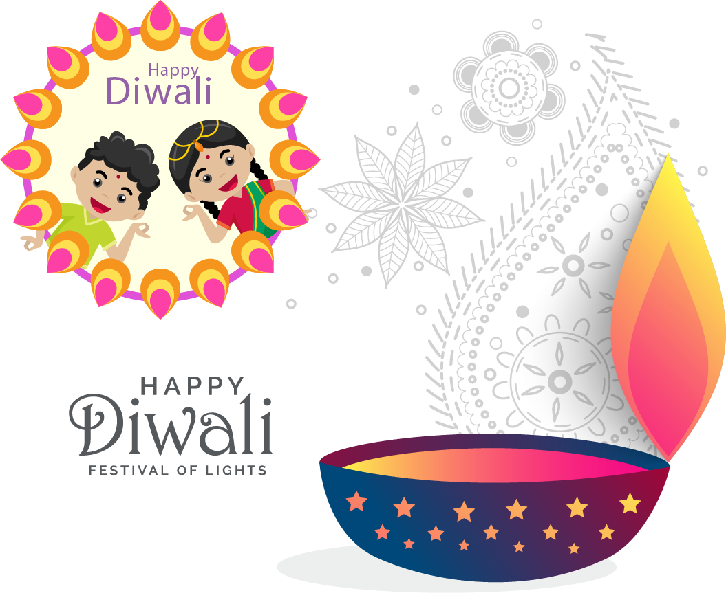 Happy Diwali Celebration Illustration