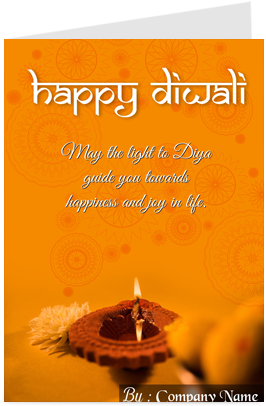 Happy Diwali Greeting Card Design