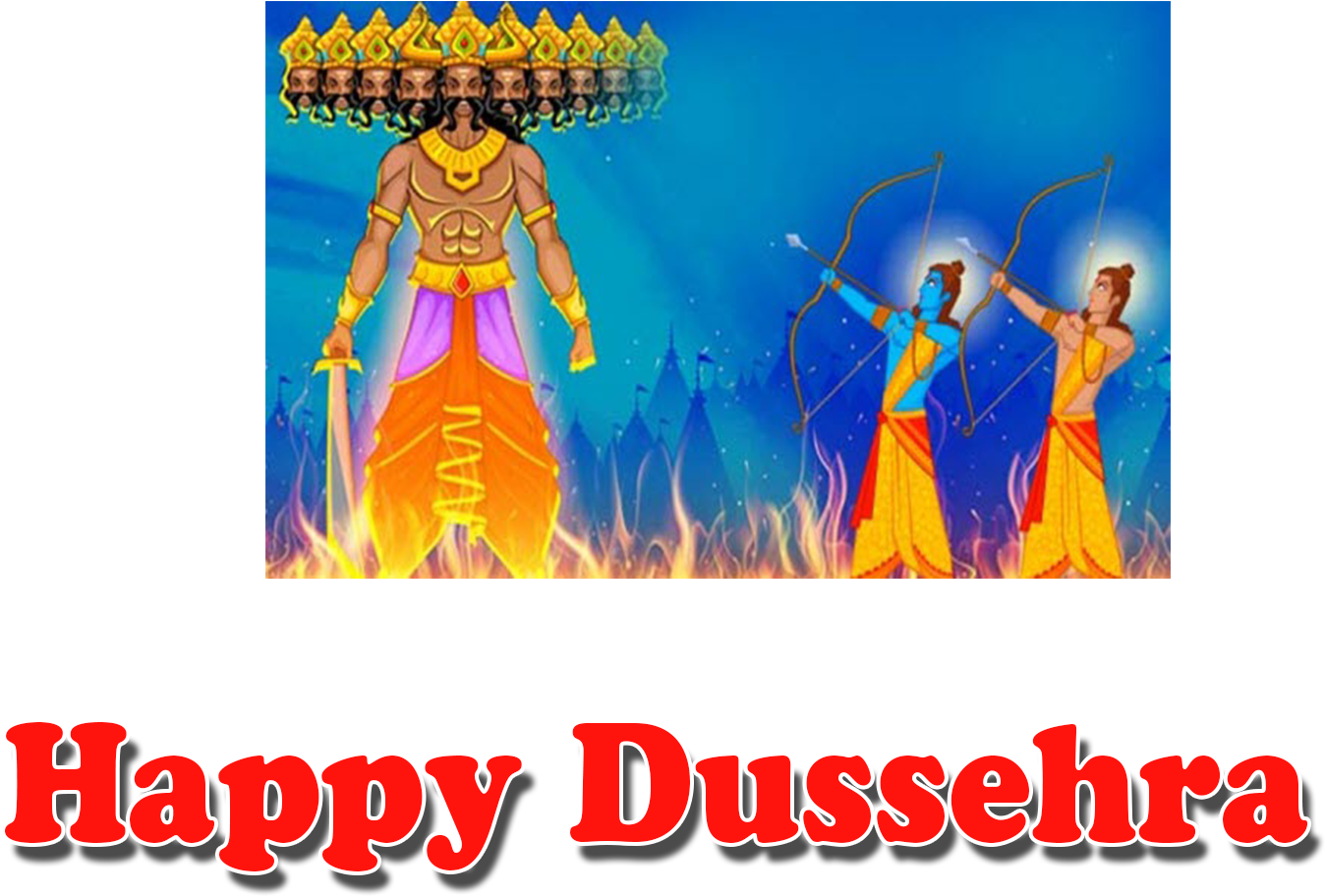 Happy Dussehra Celebration Illustration