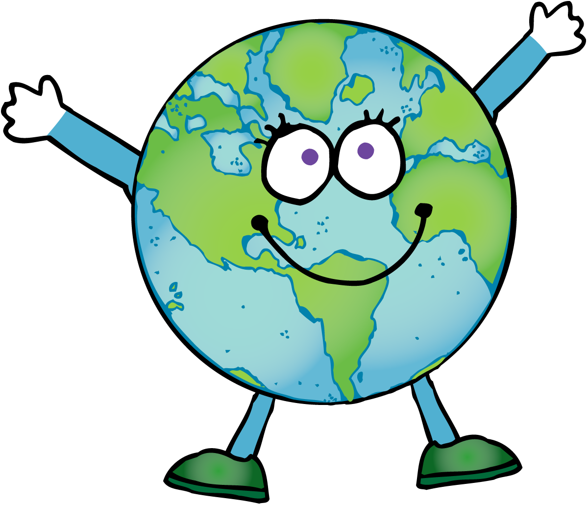 Happy Earth Cartoon Clipart