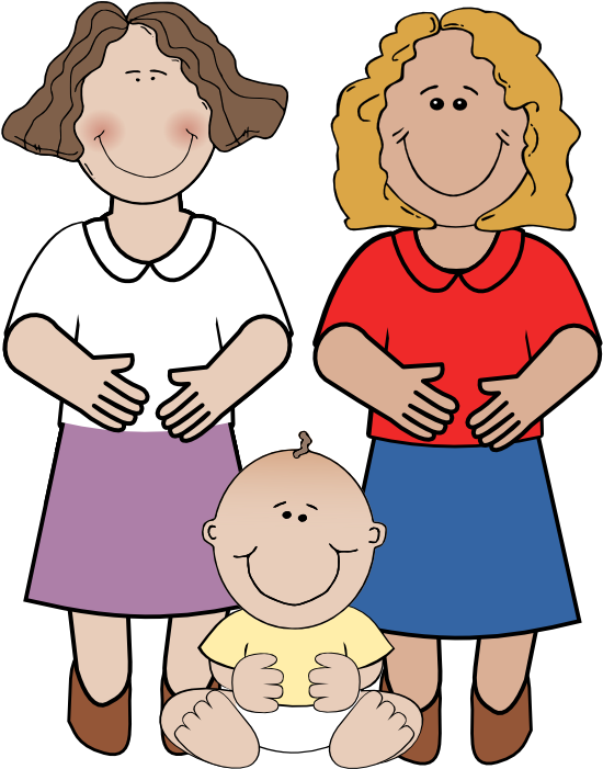 Happy Family Cartoon Illustration