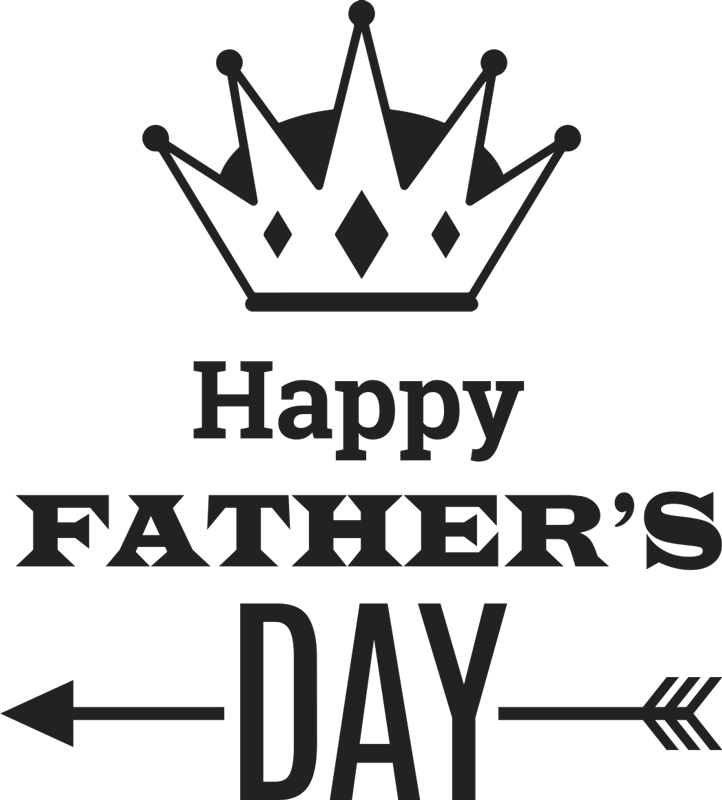 Happy Fathers Day Crown Arrow Graphic