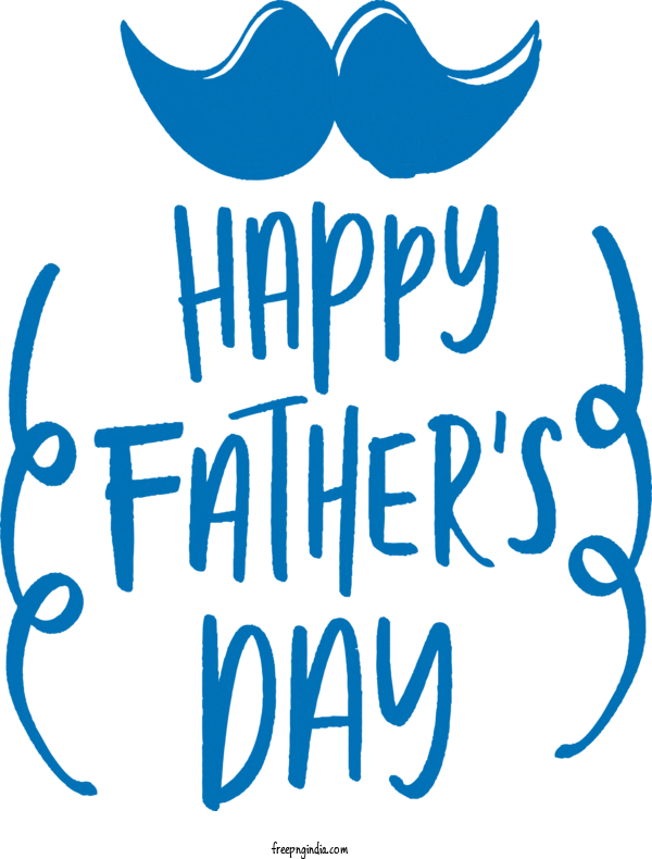 Happy Fathers Day Mustache Graphic