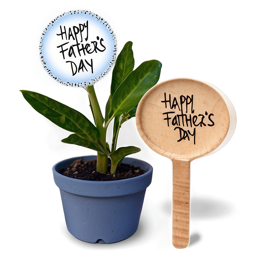 Happy Fathers Day Plant Marker Png 91