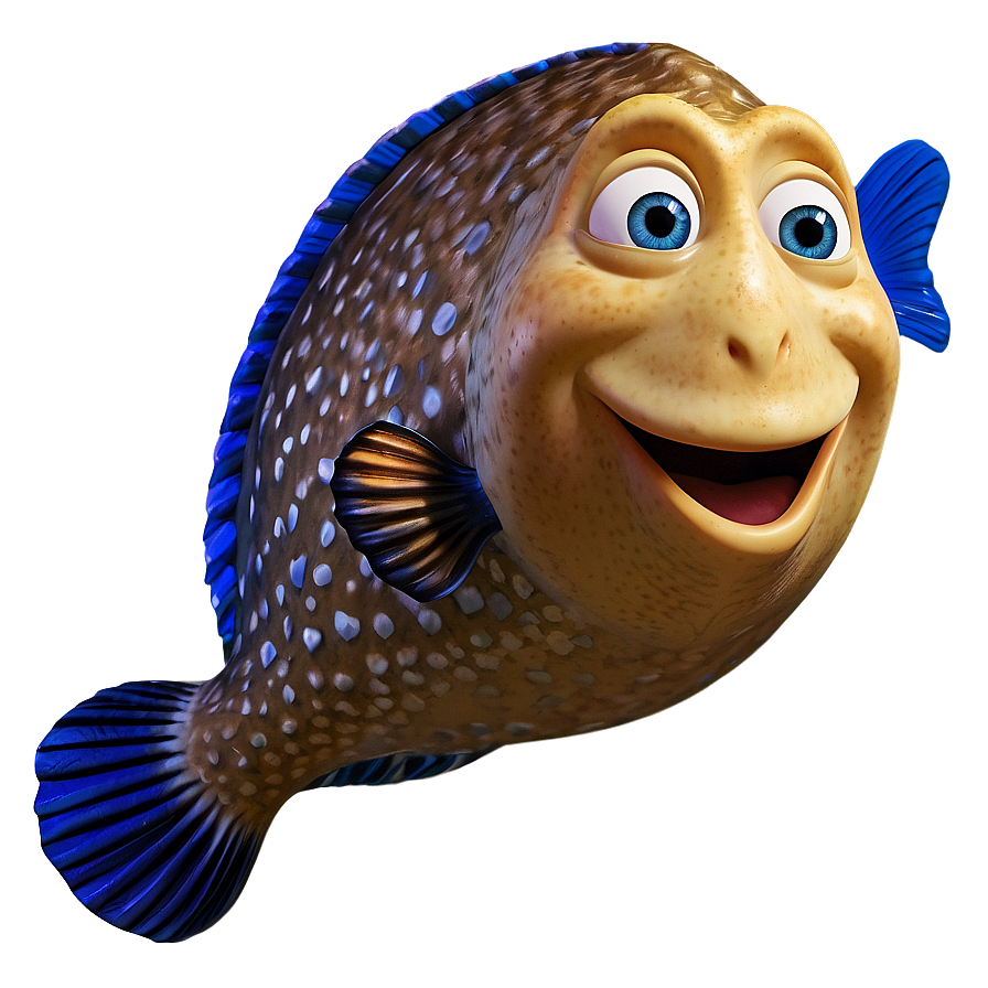 Happy Flounder Clipart Png 06122024