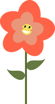 Happy Flower Cartoon