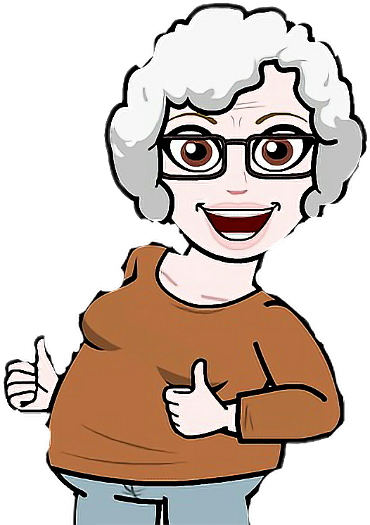 Happy Grandma Cartoon Character