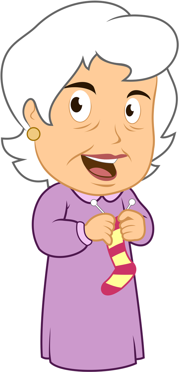 Happy Grandma Knitting Socks