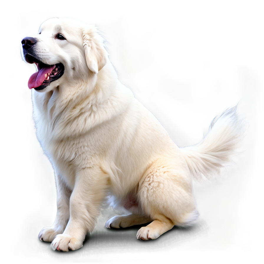 Happy Great Pyrenees Dog Png 06292024