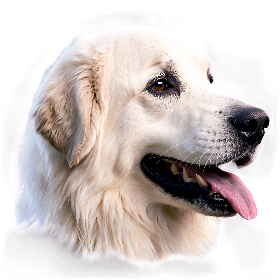 Happy Great Pyrenees Dog Png 55