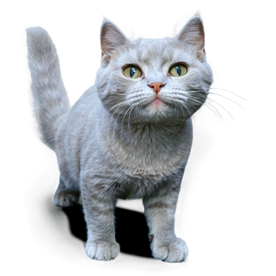 Happy Grey Cat Png Rpq