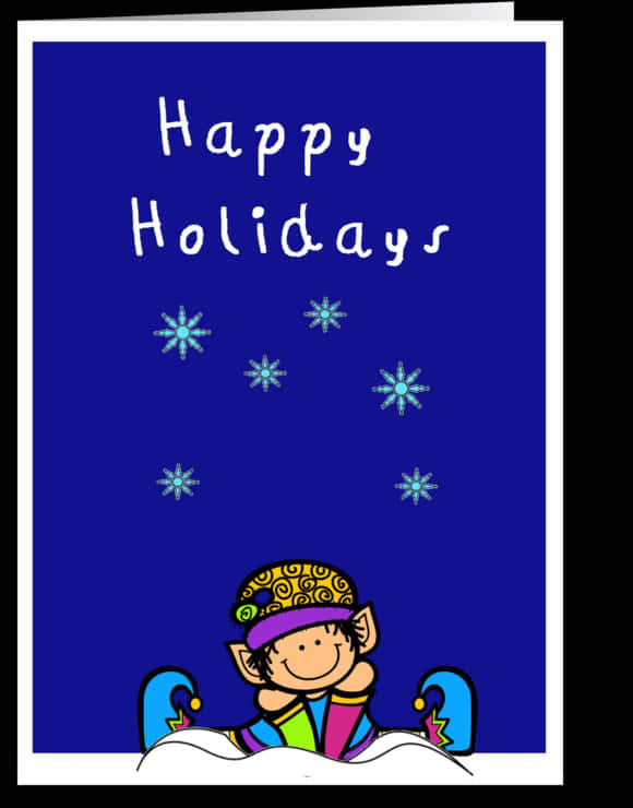 Happy Holidays Elf Greeting Card