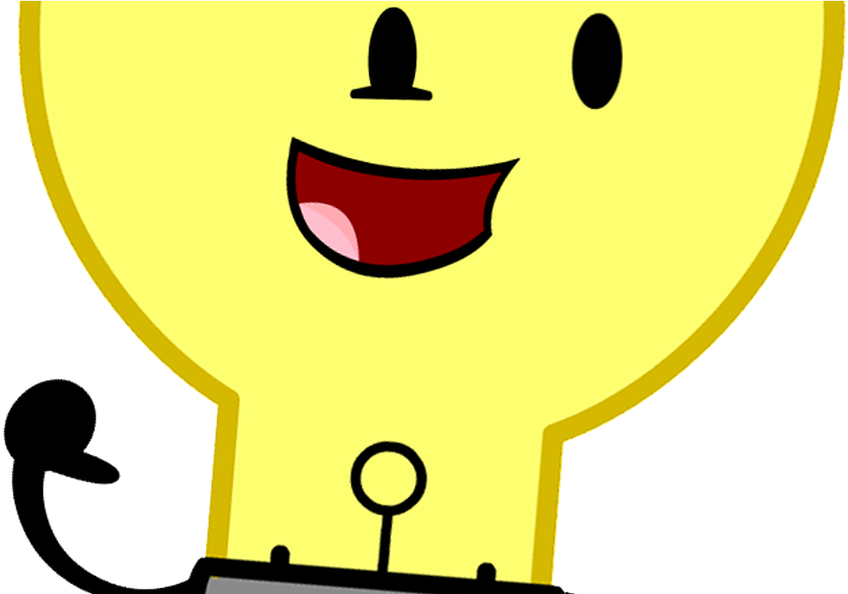 Happy Lightbulb Cartoon Character