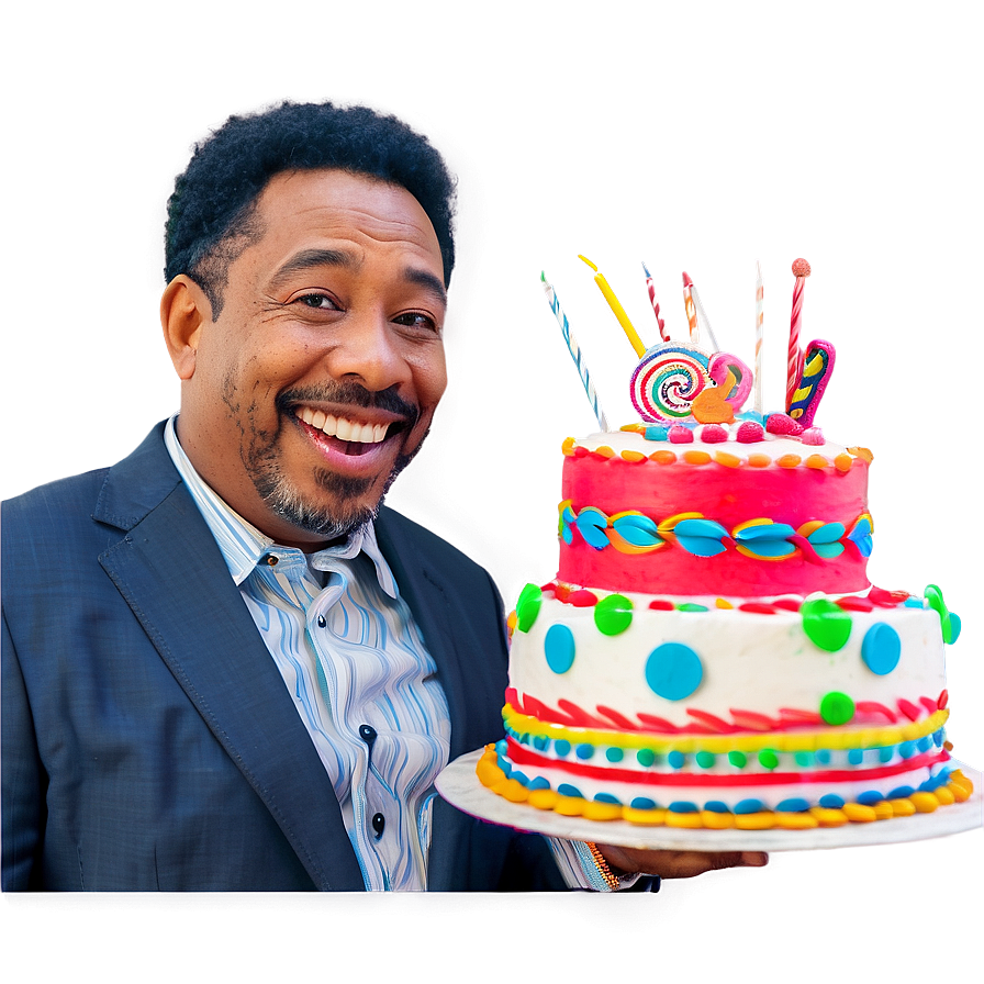 Happy Man With Cake Png Jum