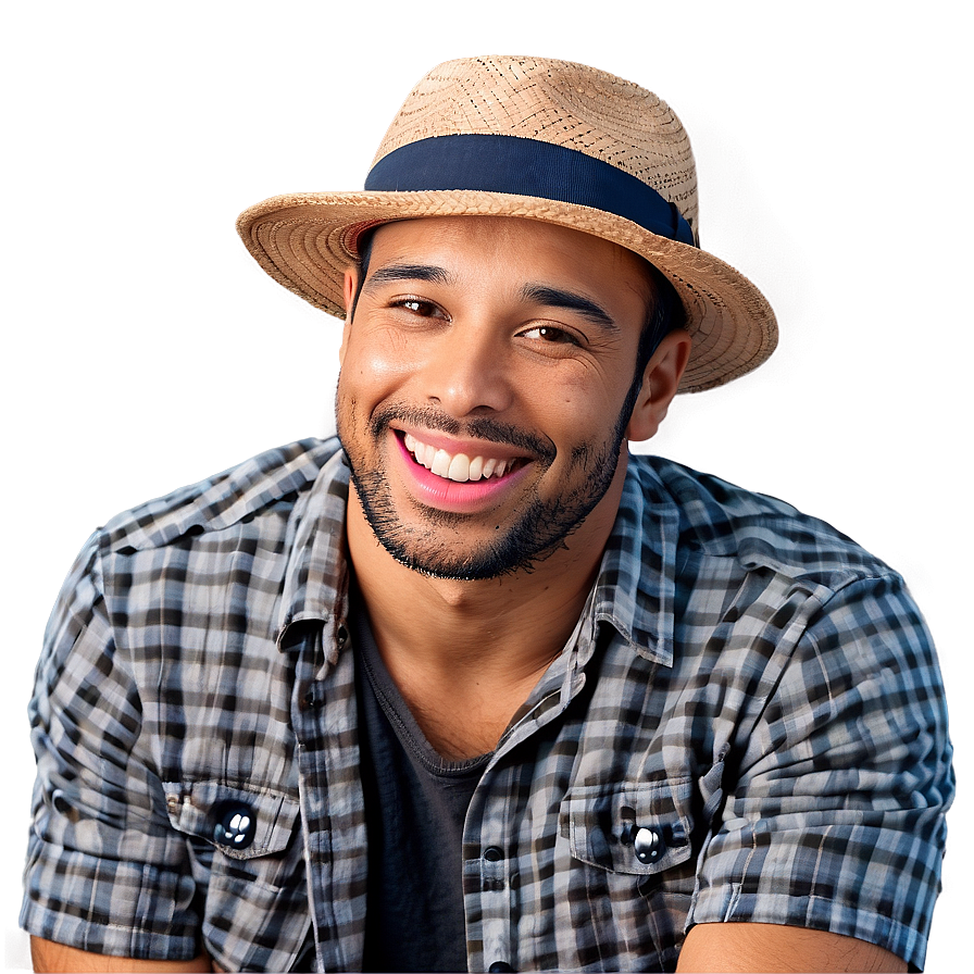 Happy Man With Hat Png Vgs