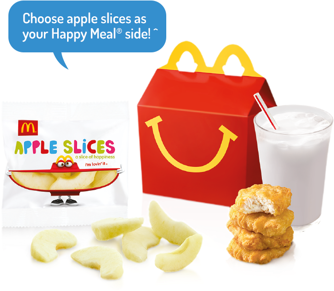 Happy Mealwith Apple Slicesand Chicken Nuggets