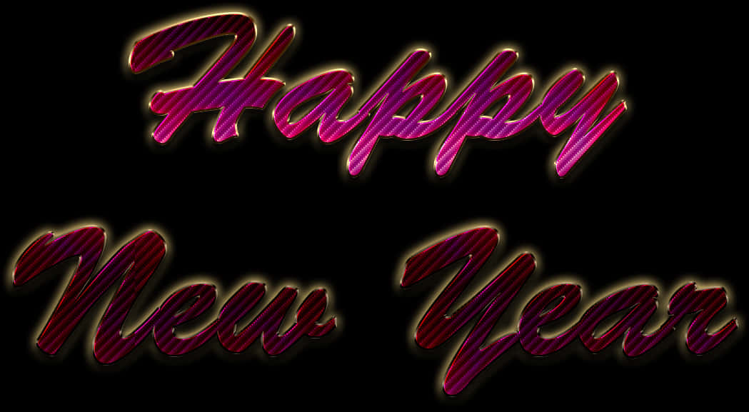 Happy New Year Glitter Text