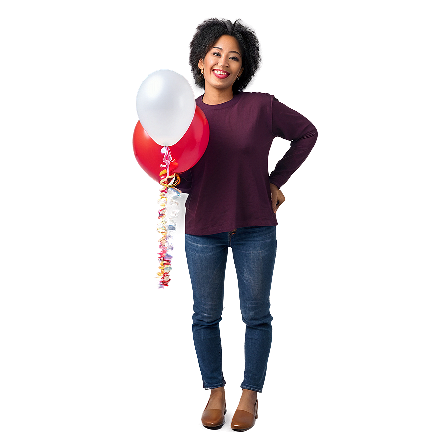 Happy Person With Balloons Png 25