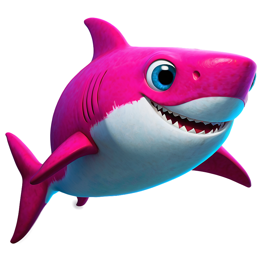 Happy Pink Baby Shark Image Png Sgi67