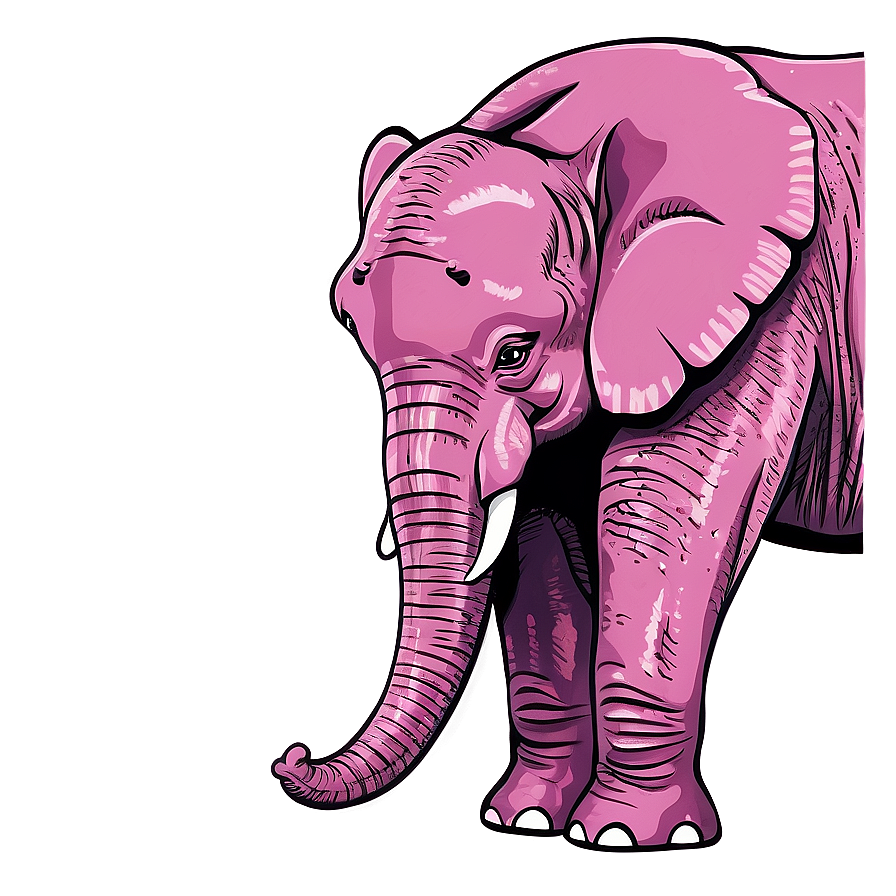 Happy Pink Elephant Png Yps