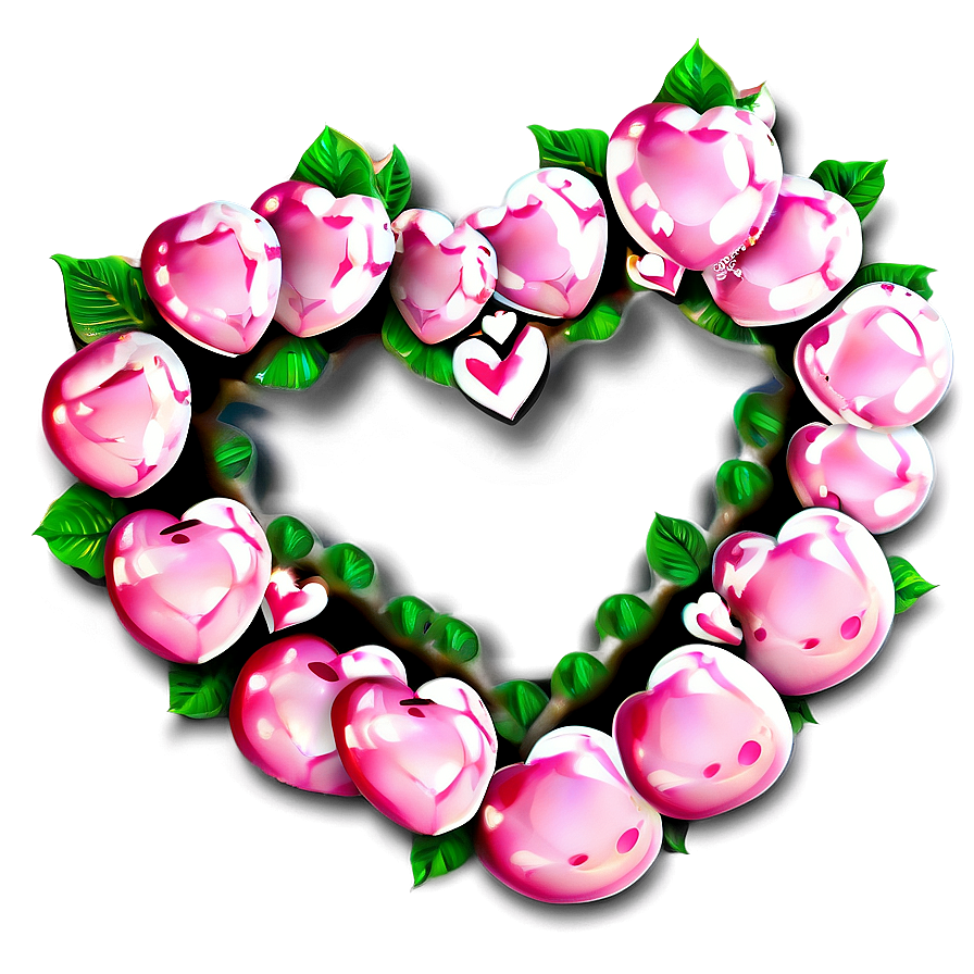 Happy Pink Hearts Png 06122024