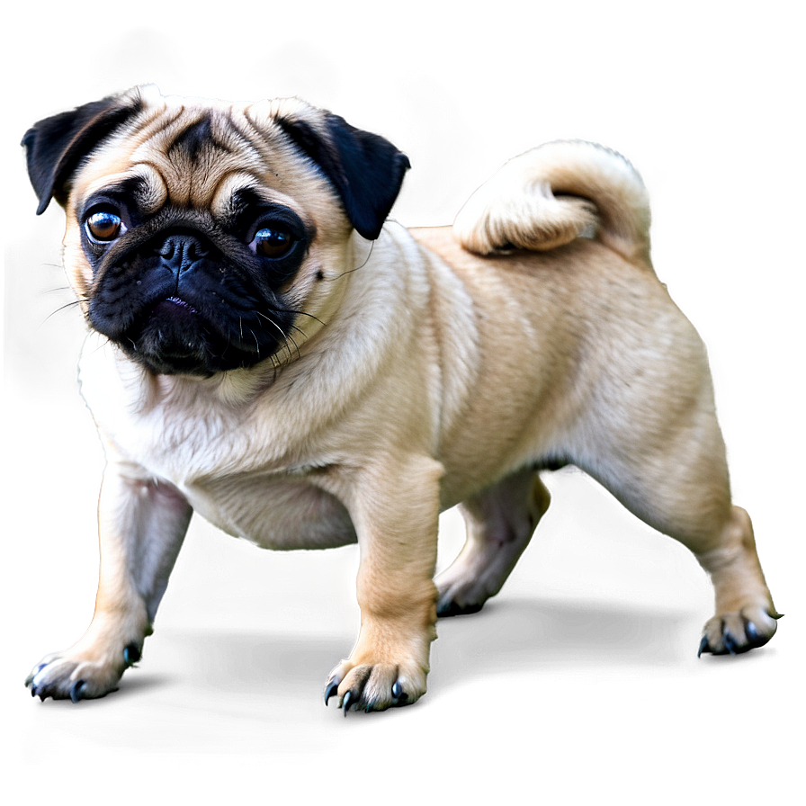 Happy Pug Dog Png Brk34