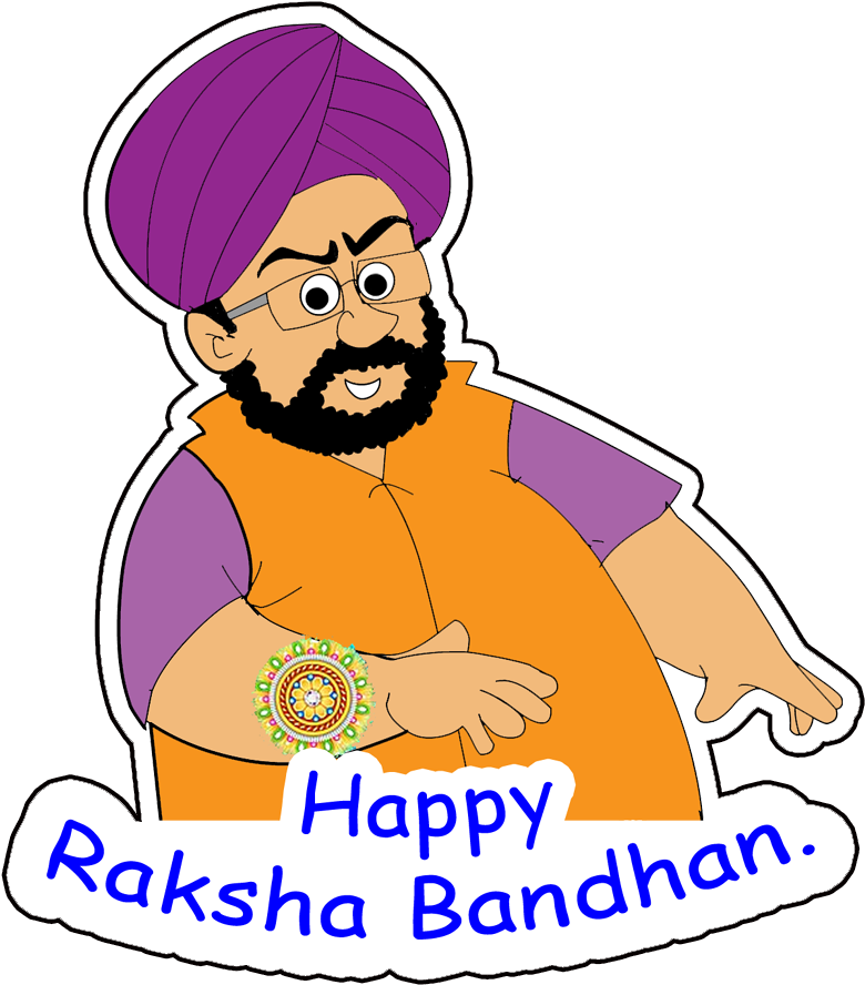 Happy Raksha Bandhan Cartoon Man