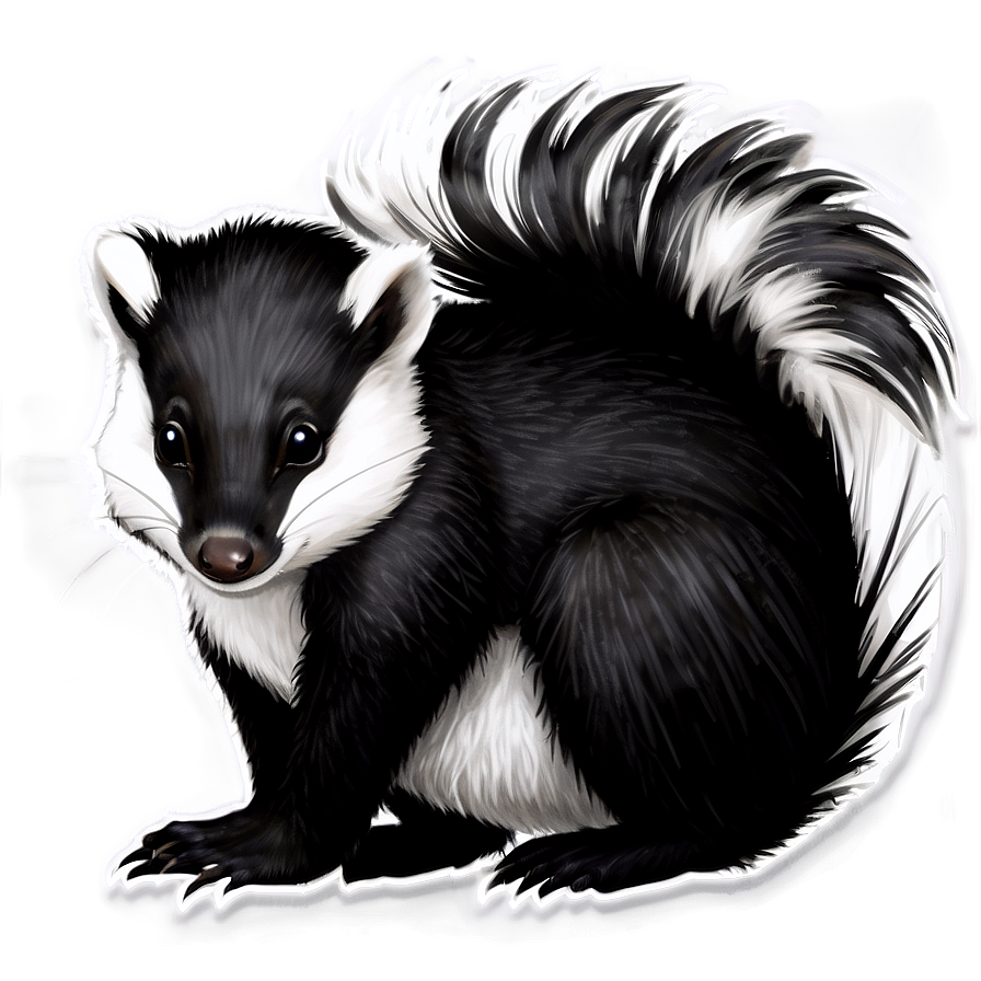 Happy Skunk Art Png Abk51