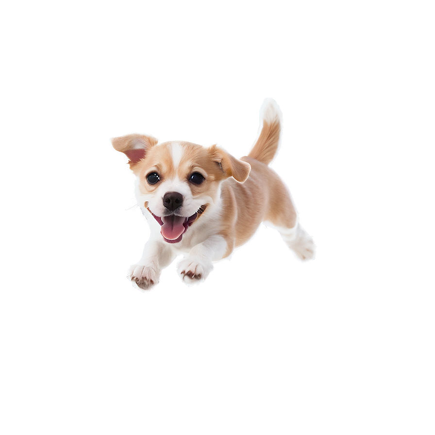 Happy Small Dog Jumping Png 06252024