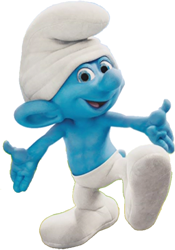 Happy Smurf Character Posing