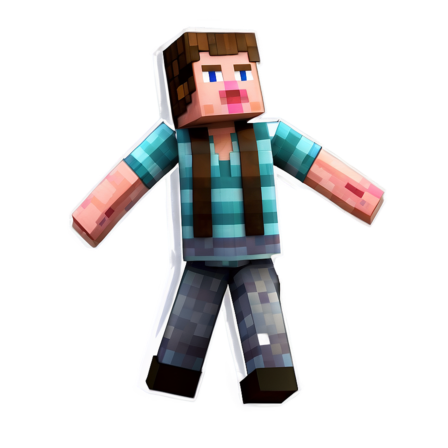 Happy Steve Minecraft Png 05242024