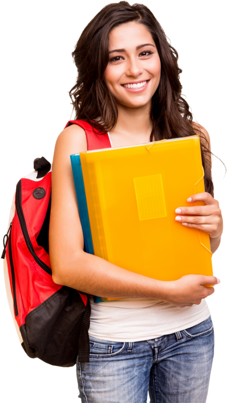 Happy Studentwith Backpackand Books